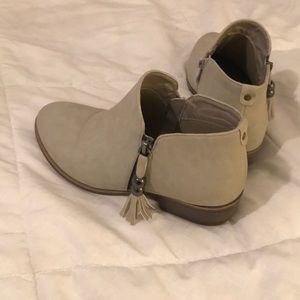 Grey Faux Suede Booties